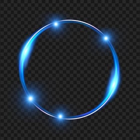 HD Glowing Blue Light Circle Ring PNG