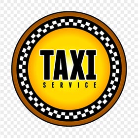 Round Taxi Service Logo Sign PNG