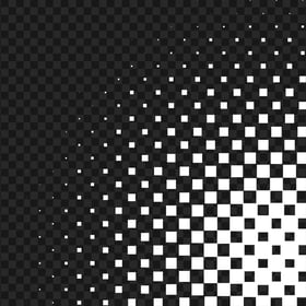 White Square Halftone Pattern Corner