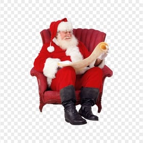 Download Real Santa Sitting On A Sofa PNG