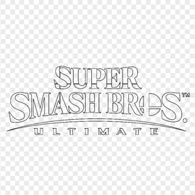 HD Black Outline Super Smash Bros Ultimate Logo PNG