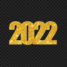 Download HD Gold Glitter 2022 Number Text PNG