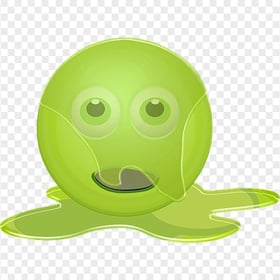 Green Sick Emoji Emoticon With Green Snot