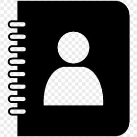 Contacts Address Book Black Icon Download PNG