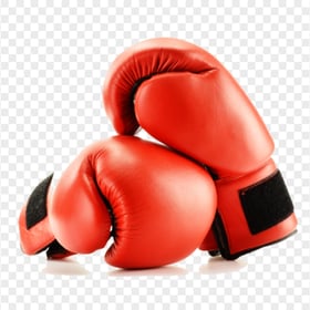 Pair Red Gloves Box Kickboxing Muay Thai