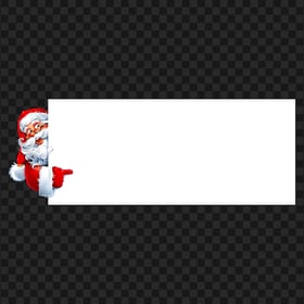 HD Cartoon Santa Claus White Board Blank Banner PNG