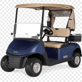 Golf Buggies Blue Cart Front View