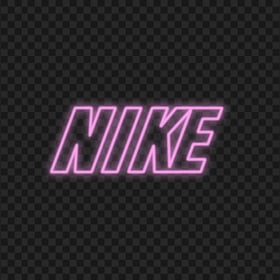 HD Pink Neon Nike Text Logo PNG