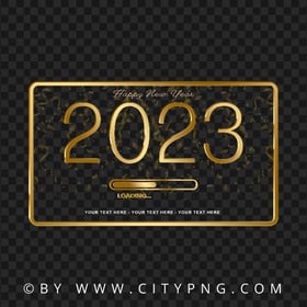 Happy New Year 2023 Golden Template HD PNG