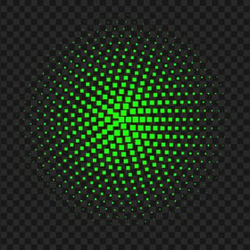 Circular Green Halftone Abstract Transparent PNG