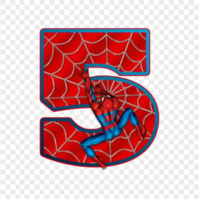 HD Spider Man Number Five 5 PNG