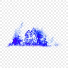 Realistic Blue Burning Fire Transparent PNG