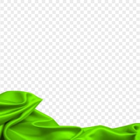 HD Green Silk Ribbon Transparent Background