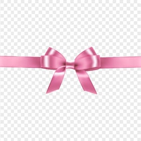 Pink Ribbon Bow Transparent Background
