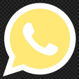 HD Light Yellow & White Wa Whatsapp Logo Icon PNG