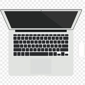 HD Vector Macbook Air Top View With Magic Mouse PNG