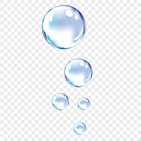 Blue Floating Water Droplets Bubbles Download PNG