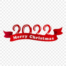 HD Red Merry Christmas 2022 Illustration PNG