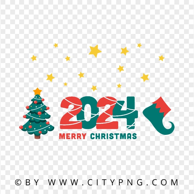 2024 Merry Christmas Red And Green Vector PNG Citypng   Preview