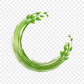 HD Circle Of Green Leaves Illustration PNG