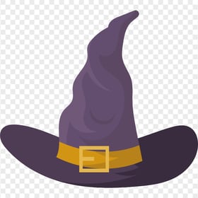 HD Halloween Witch Hat Flat Purple Clipart Cartoon PNG