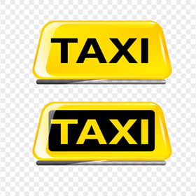Two Taxi Logos Signs PNG