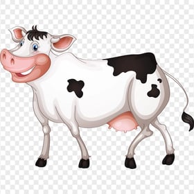 HD Dairy Cattle Cow Cartoon Illustration PNG