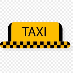Yellow And Black Taxi Logo Sign PNG