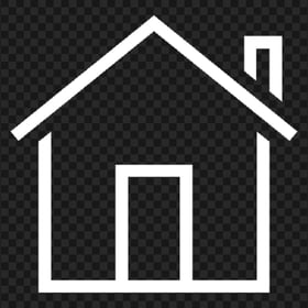 House Line White Icon