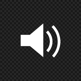 Download Loudspeaker Speaker White Icon PNG