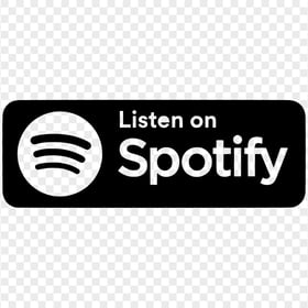 Black Listen On Spotify Button Image PNG