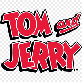 Tom And Jerry Cartoons Text Logo PNG