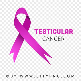Testicular Cancer Orchid Ribbon Logo Sign PNG Image
