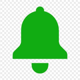 HD Green Notification Bell Icon Transparent PNG