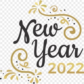 Download Happy 2022 New Year Calligraphy PNG