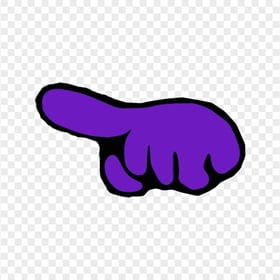 HD Purple Among Us Character Finger Hand Pointing Left PNG