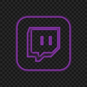 HD Purple Neon App Twitch Square Icon PNG