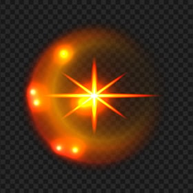 Sparkle Orange & Yellow Star Effect HD PNG