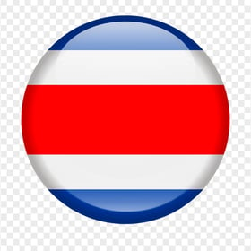 Glossy Round Circle Costa Rica Flag Icon PNG