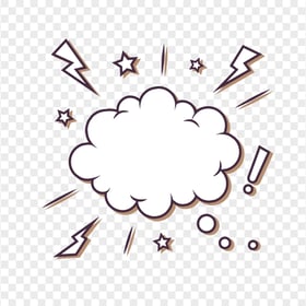 HD Empty Comic Speech Cloud Bubble PNG