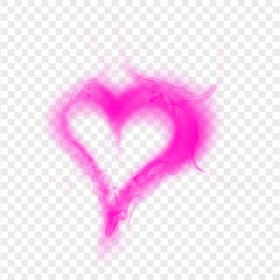 HD Pink Love Heart Smoke Cloud PNG