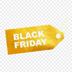HD Black Friday Tag Outline Gold Style PNG