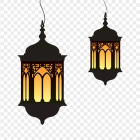 Ramadan Two Lights Lanterns Lamps Decorations