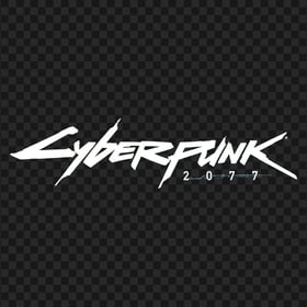 HD White Cyberpunk 2077 Game Logo PNG