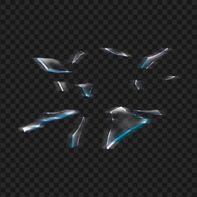 HD Broken Shattered Splatter Glass Effect PNG