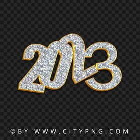 Gold Diamond 2023 Text Logo Numbers PNG Image