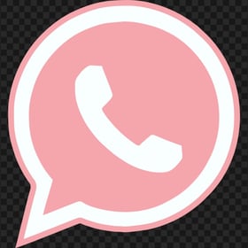 HD Flat Pink Whatsapp Wa Symbol Logo Icon PNG