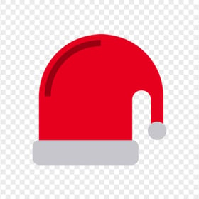 Flat Christmas Santa Hat Vector Icon PNG