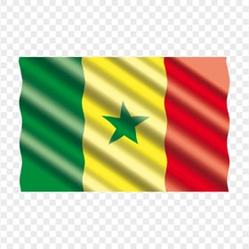Senegal Illustration Waving Flag PNG