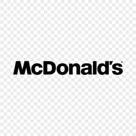 HD Black McDonalds Official Text Brand Logo PNG Image